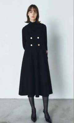 グレースコンチネンタル 黒 ダブルボタン Aライン ワンピース - メルカリ