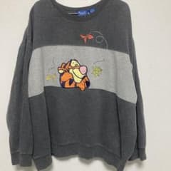 90s Disney Pooh ティガー 刺繍 スウェット 3X