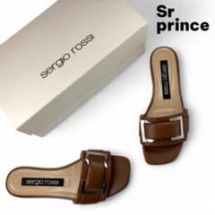 セルジオロッシ SR Prince バックルサンダル 茶 38 約24.5cm セルジオロッシ SR Prince バックルサンダル 茶 38 約24.5cm - メルカリ