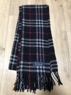 早い者勝ち‼️ Burberry マフラー ネイビー チェック ユニセックスのサムネイル