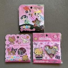パワーパフガールズ サンリオ おはじきシールフレーク 3点セット