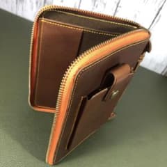 栃木レザー ブックカバー 手帳カバー ノートカバー 財布 多収納カバー A6のサムネイル