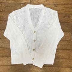 UNIQLO メッシュ編みカーディガン 140サイズのサムネイル