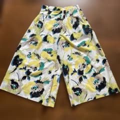 花柄 ガウチョパンツ ゴムウエスト Size 38のサムネイル