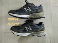 New Balance 990 v4ネイビー スニーカーのサムネイル