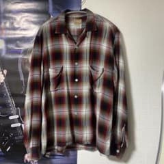 【稀極上】60s BRENT  レーヨン オンブレチェックシャツ ビンテージのサムネイル