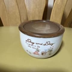 レトロ　ランチボックス　 陶器製　お弁当箱　丸型Long and Lazyのサムネイル