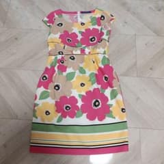 M'S GRACY 綿100 花柄ひざ丈ワンピース 40 - メルカリ