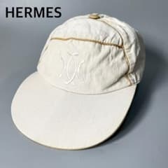 HERMES エルメス MOTSCH Linen100％ キャップ 刺繍 58 - メルカリ
