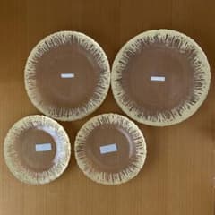 FrancFranc フラッシュガラスプレート　ゴールド　Ｌ×２枚のサムネイル