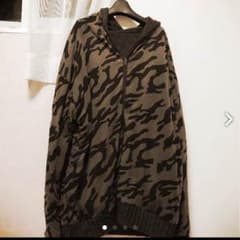 リバーシブル ニットパーカー 厚手  迷彩のサムネイル
