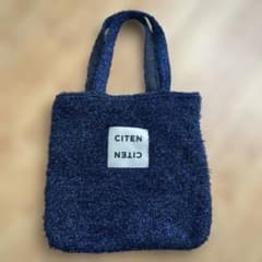 CITEN ネイビー キラキラ ニット トートバッグのサムネイル