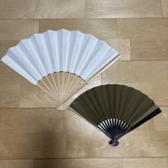 〜和装前撮りにおすすめ〜礼装用リバーシブル金銀扇子＆紳士用白扇セットのサムネイル