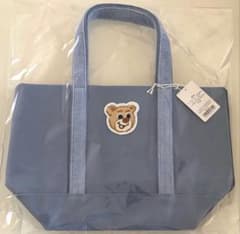新品】 オールドテディ ワッペントートバッグ ライトブルー 小