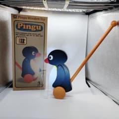 ピングー PINGU 木製 手押し車 木のおもちゃ ころころ人形 - メルカリ