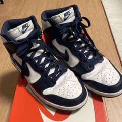 NIKE DUNK HIGH ネイビー ホワイト（箱あり）のサムネイル