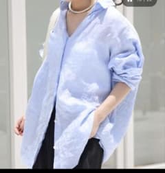 ドゥーズィエムクラス リネンウォッシュシャツ ブルー 完売品 2024SS