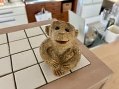 猿の置物 陶器製 オブジェ - メルカリ