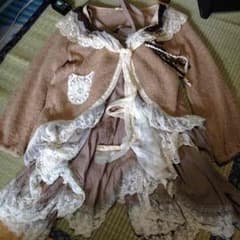 【難あり】森ガール ワンピース&カーディガンセットのサムネイル