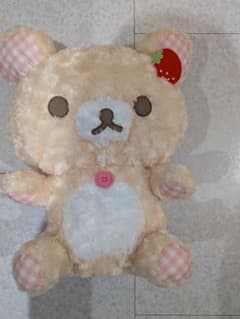 リラックマ パリのいちご ローズチェックぬいぐるみXL プレミアム