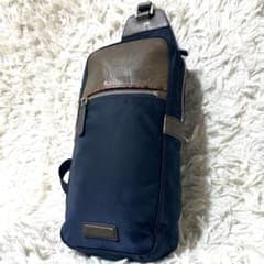 ポールスミス ボディバッグ マルチストライプ ナイロン レザー