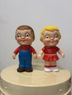 1970’ｓ キャンベル キッズ ビンテージ ソフビ TOY 2個セット スープ 1970's Campbell Soup Kid キャンベルキッズ 男女2体 - メルカリ