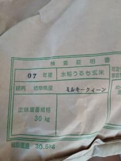 令和7年産 】ミルキークイーン 玄米 5kg 減農薬栽培 岐阜県産のサムネイル