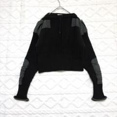 fumika_uchida フミカウチダ ボンバークロップドニット 36 カーキ