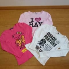ガールズ150長袖Tシャツ ３枚セットのサムネイル