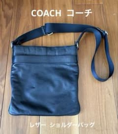 COACH コーチ　レザー ショルダーバッグ ブラックのサムネイル