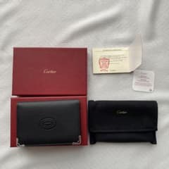 Cartier 名刺入れ ブラック レザー - メルカリ