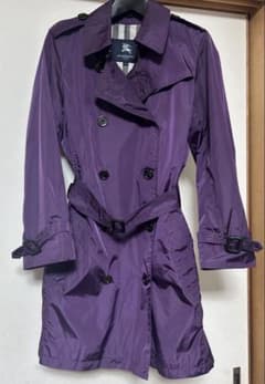 バーバリーロンドン トレンチ コート 紫 パープル 40 - メルカリ