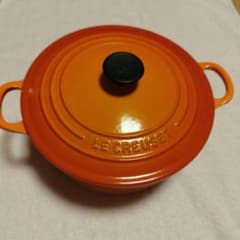 LE CREUSET ココットロンド 両手鍋 22cm オレンジ ル・クルーゼ - メルカリ