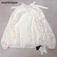 25年タグ付き✨マルティニーク つっきりジャガードブラウス リボン 