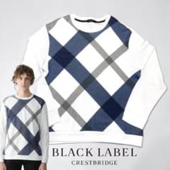 【美品】ブラックレーベル クレストブリッジ　25ss　チェック　コットンニット 美品】ブラックレーベル クレストブリッジ 25ss チェック コットン