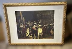 レンブラント 夜警 立体複製名画 絵画 額付き インテリア アート レンブラント 夜警 立体複製名画 絵画 額付き インテリア アート