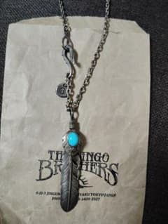 THE BINGOBROTHERSターコイズフェザーネックレスビンゴブラザーズ