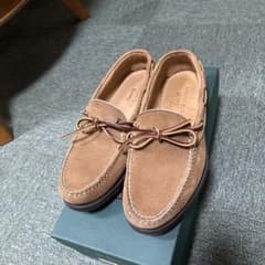 美品ビームスプラス別注 Rancourt スウェードモカシン ランコート