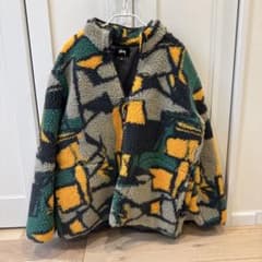 Stussy フリースジャケット 総柄 ハーフジップ Mサイズのサムネイル