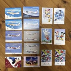 JAL 日本航空 ディズニー ポストカード 11種16枚セットのサムネイル