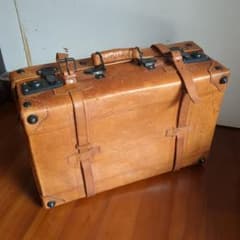アンティーク レザースーツケース トランク レトロ雑貨 - メルカリ