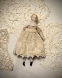 極小チャイナヘッドドール*パリアンドール*9.5cm*ブロンドヘア