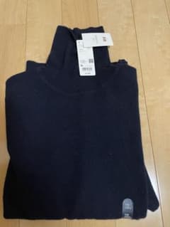 1/10最終値下　新品　ユニクロ 25AW カシミヤ　タートルネック　XL 紺 1/7まで値下 新品 ユニクロ 25AW カシミヤ タートルネック XL 紺