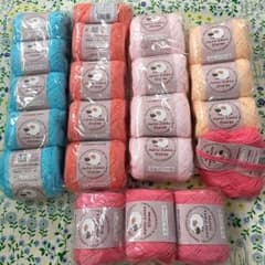 手芸用 綿糸まとめ売り20玉+オマケのサムネイル