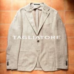 TAGLIATORE ベージュ リネン混 ジャケット タリアトーレ 52サイズ TAGLIATORE ベージュ リネン混 ジャケット タリアトーレ 52サイズ