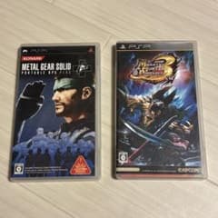 PSP 소프트 메탈 기어 몬스터 헌터 휴대용 3rd 2 개 세트
