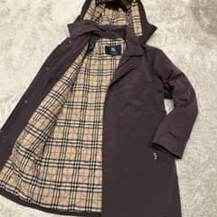 【美品】バーバリーロンドン★ナイロンジャケット　中綿　黒　ノバチェック　Lサイズ 美品】バーバリーロンドン☆ナイロンジャケット 中綿 黒 ノバチェック