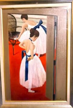 伊東熙寿作 油彩画 金色フレーム - メルカリ