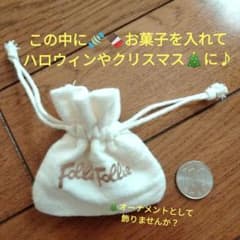 Folli Follie（フォリフォリ）♡懐かしい旧デザイン コットン巾着ポーチのサムネイル