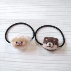 (^-^)様専用 羊毛フェルトヘアゴム2点のサムネイル